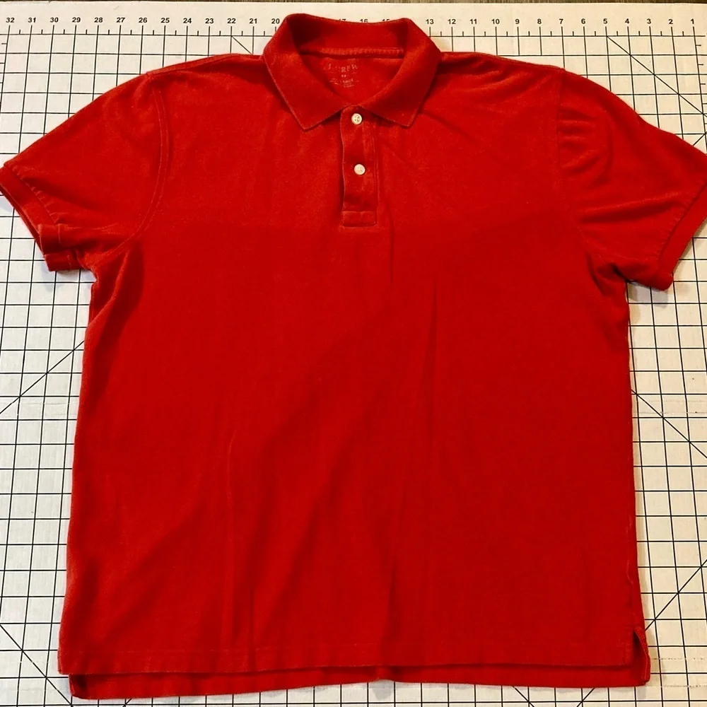 J. Crew‎ Men’s Size Large Red Polo Shirt